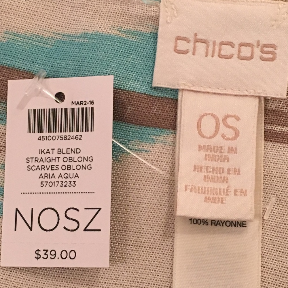 Chico’s Large Rectangular Scarf - Picture 3 of 6